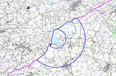 Foto Kreis Paderborn - die Karte zeigt das Sperr- und Beobachtungsgebiet